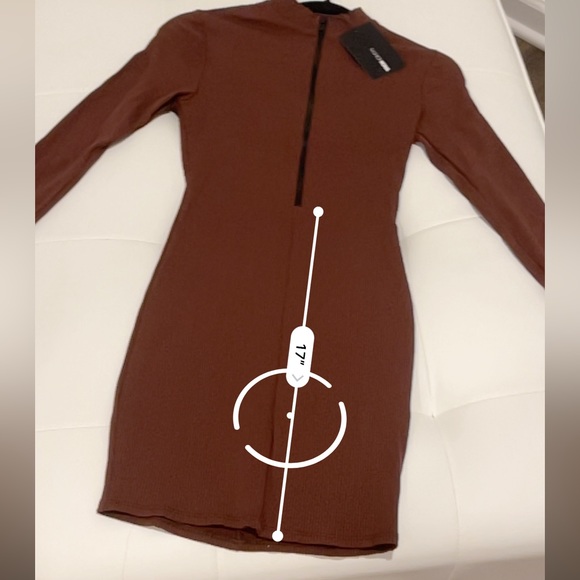 Brooklyn Snatched Mini Dress 🤎 Chestnut! 🤎 FASHION NOVA - Picture 14 of 16